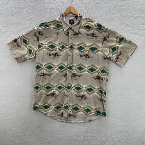 Roper Shirt Mens XL Western Pearl Snap Aztec Southwest Cowboy Rodeo Ranch Work